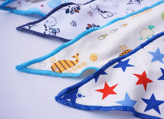 Promotional Custom Triangle Cotton Soft Muslin Wholesale Adjustable Baby Bibs