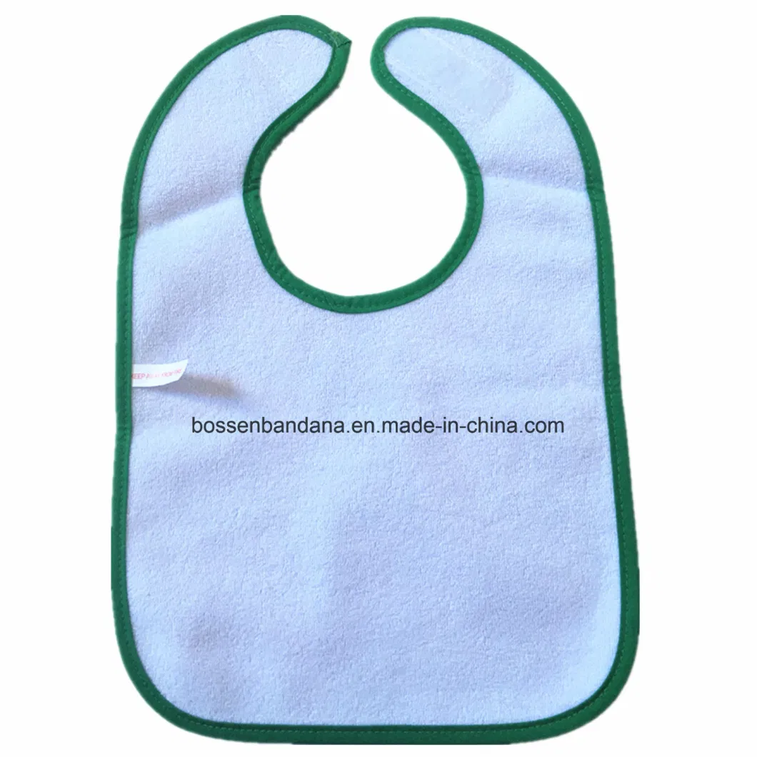 China Factory OEM Custom Design Printed Cotton Burp Cloth Baby Feeding Bib